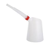 Milageto Jarra Medidora de Aceite Plástico con Flexible para Combustible Automotriz y Tapa Ajustable Adecuada para Talleres Mecánicos Uso en Coches, 5L