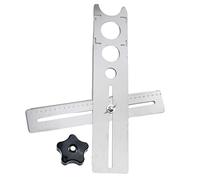 Milageto Localizador de Baldosas Regla para Marcado de Agujeros Soporte Multifuncional Acero Inoxidable Adecuado para Domésticas, Engrosado 60CM