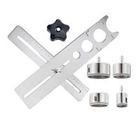 Milageto Localizador de Baldosas Regla para Marcado de Agujeros Soporte Multifuncional Acero Inoxidable Adecuado para Domésticas, Engrosado 40CM