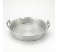 Milageto Sartén de Cocina de Aluminio Sartén Paellera Plancha sin Recubrimiento con Paredes Gruesas Dobles para Retención de, 34 Cm, Actualización, 34 Cm, 1.6 Kg, Sin Tapa