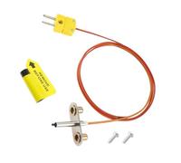 Milageto Sonda para Parrilla Sonda Parrilla Temperatura Kit Repuesto Acero Inoxidable con Soporte Tornillos Cable Alta Temperatura