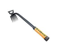 Milageto Weeds Puller Deshierbador Portátil Manual Rastrillo Manganeso Remueve Malezas Mango Ergonómico Adecuada para Jardinaje Granjas Obsequios Plantación, 6 Diente