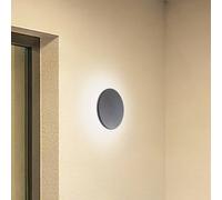 Milagro Lighting Aplique de pared LED Disk, Ø 18 cm, negro, plástico, IP65, CCT EC:EPREL:2062008