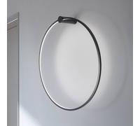 Milagro Lighting Aplique de pared LED Saturno, negro, Ø 80 cm, metal, 4000 K