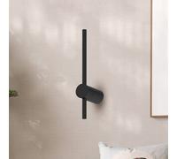 Milagro Lighting Aplique de pared LED Swing, altura 30 cm, CCT, metal, negro
