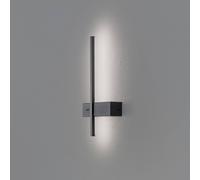 Milagro Lighting Aplique de pared LED Vision, altura 30 cm, metal, negro, 3000 K