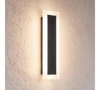 Milagro Lighting Aplique LED para exterior Wow, negro/blanco, metal, IP54, CCT