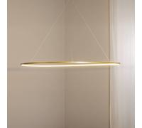 Milagro Lighting Lámpara colgante LED Saturno, Ø 120 cm, dorada, 1 luz, 4000 K