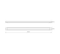 Milagro Lighting Plafón LED Batten, longitud 120 cm, aluminio, blanco, 4000 K