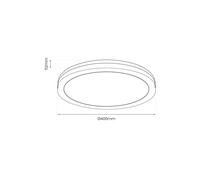 Milagro Lighting Plafón LED Marlon, Ø 40 cm, negro, plástico, IP54 EC:EPREL:1781838