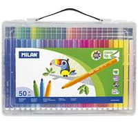 MILAN Rotuladores Conic – punta cónica, base agua – maletín 50 colores