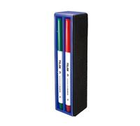 MILAN Rotuladores para pizarra 165894 3,7 mm Pack 4 colores + borrador magnético