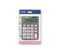 MILAN Calculadora de sobremesa 151708GBL 8 dígitos teclas grandes gris y rosa apagado au