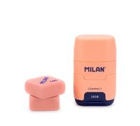MILAN 1918 - Pack Afilaborras Compact con 2 Gomas de Recambio Incluidas. Rosa