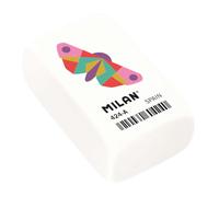 Milan 424a goma de borrar rectangular - miga de pan - caucho sintetico - color blanco - dibujos geometricos de animales surtidos (24 uds)