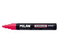 Milan Display Box 12 Fluoglass Markers Chisel Tip 2 Red Colour 4 Mm Rojo