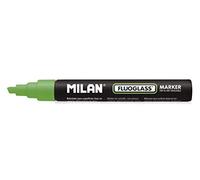 Milan Display Box 12 Fluoglass Markers Chisel Tip 2 Green Colour 4 Mm Verde