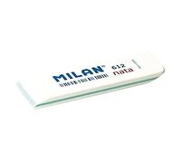 Milan Goma de borrar 612 Nata® Plástico Blanca Bisealad, Suave y Versátil para Lápiz, No Daña el Papel, 7.8 x 2.3 x 1.2 cm