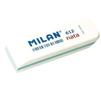Milan 612 - Goma de borrar, color blanco, Caja 12 Unidades, blanco