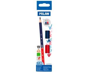 Milan 702312 lápiz de color azul, rojo 12 pieza(s)