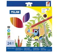 MILAN Lápices de colores 80024 - 24 unidades - Hexagonales, mina 2,9 mm
