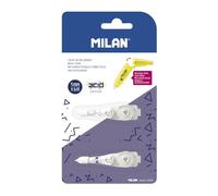 MILAN® Blíster 2 recambios cinta correctora con pulsador 5 mm x 6 m serie Acid
