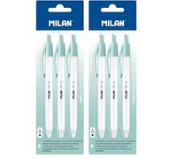 MILAN Blíster 3 bolígrafo P1 tinta azul, Edición +, BWM10253IBG (Paquete de 2)