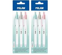 MILAN Blíster 3 bolígrafos P1 (azul, negro y rojo), edición (Paquete de 2)