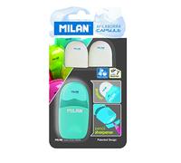 MILAN Blister afilaborra Capsule + 2 gomas de recambio, blanco