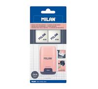 MILAN Afilaborra COMPACT serie 1918 con 2 gomas de recambio rosa