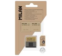 MILAN® Blíster goma MASTER GUM (especial para bellas artes) con funda rígida +2 gomas de recambio