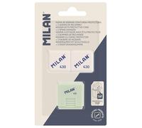 MILAN Blister goma School 430 con goma de recambio, blanco