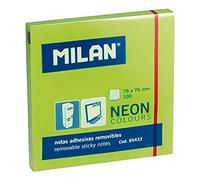 MILAN Bloc 100 notas adhesivas verdes Fluo 76 x 76 mm