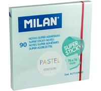 Milan Bloc Notas Super Adhesivas 90H Edición Pastel Azul 76x76 mm