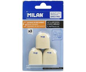 Milan BNM10258 - Pack de 3 Gomas de Recambio para afilaborra Capsule