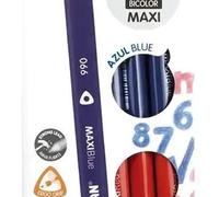 MILAN C/12 LAPIZ BICOLOR TRIANGULAR ROJO-AZUL 066 GRUESO MILAN