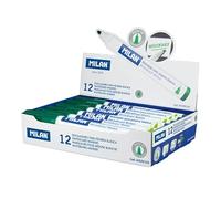 MILAN CAJA 12 ROTULADORES PARA PIZARRA BLANCA PUNTA REDONDA VERDE
