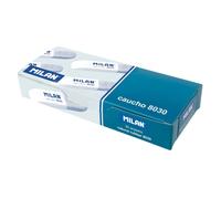 MILAN Caja 30 Gomas Biseladas 8030 Doble uso (blanco - gris)