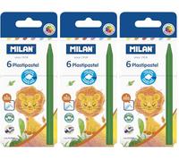 MILAN Caja 6 Plastipastel redondos (Paquete de 3)