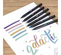 Milan caja 6 rotuladores punta pincel colores metalizados