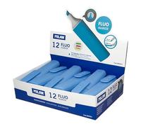 MILAN Marcadores fluorescentes punta biselada 4,8 mm Caja 12 uds Azul