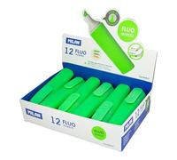 MILAN Marcadores fluorescentes punta biselada 1-4,8 mm caja 12 unidades verde