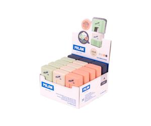MILAN® Caja expositora 30 gomas miga de pan 430 con funda School, serie 1918
