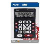 MILAN CALCULADORA MILAN BLISTER 12 DIGITOS TECLAS GRANDES NEGRO SIN COLECCION