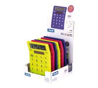 MILAN Caja expositora 6 calculadoras sobremesa 10 dígitos Acid Colores surtidos