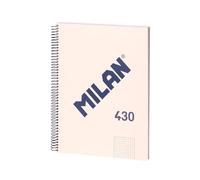 MILAN Cuaderno A4 serie 1918, tapa dura, cuadrícula 5x5 mm, 80 hojas, 95 g/m², beige