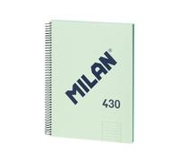 MILAN Cuaderno A4 Serie 1918 – Tapa dura, 80 hojas, pautado a líneas, verde