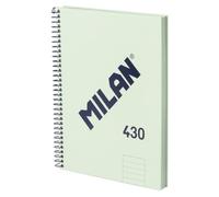 Milan Cuaderno A5 Con Espiral Y Tapa Dura Papel A Líneas 7 Mm 80 Hojas