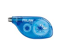 Milán Cinta Correctora con Rotación 180° en la Punta, Cinta Correctora en Seco 5mm x 8m, Azul, Ideal para Escuela y Oficina