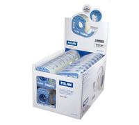 Milan expositor de 36 cintas adhesivas transparentes con dispensador -